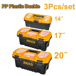 [PBXK0301] Jeu de 3 Boites à outils en plastique 14" 17" 20"